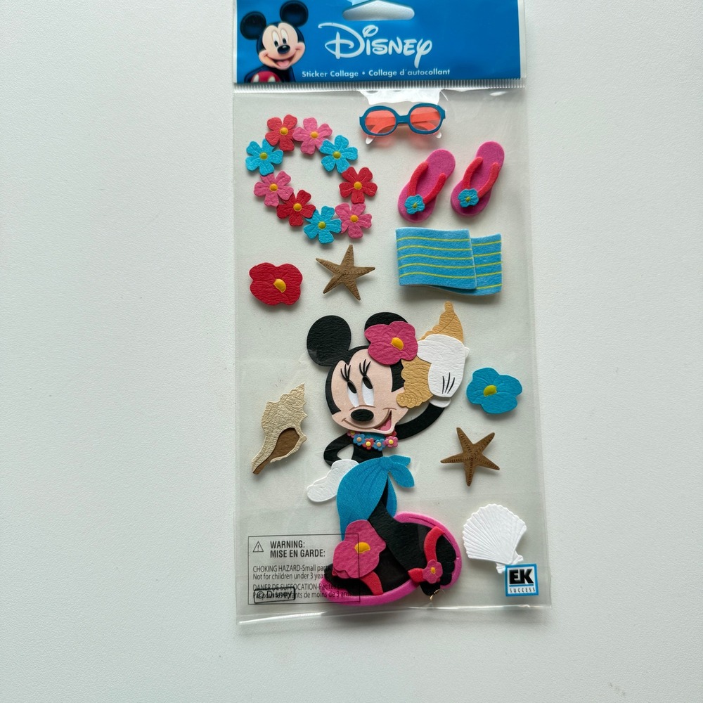 Disney Minnie Mouse Tropical Beach 3D Sticker Collage Jolee's Boutique
